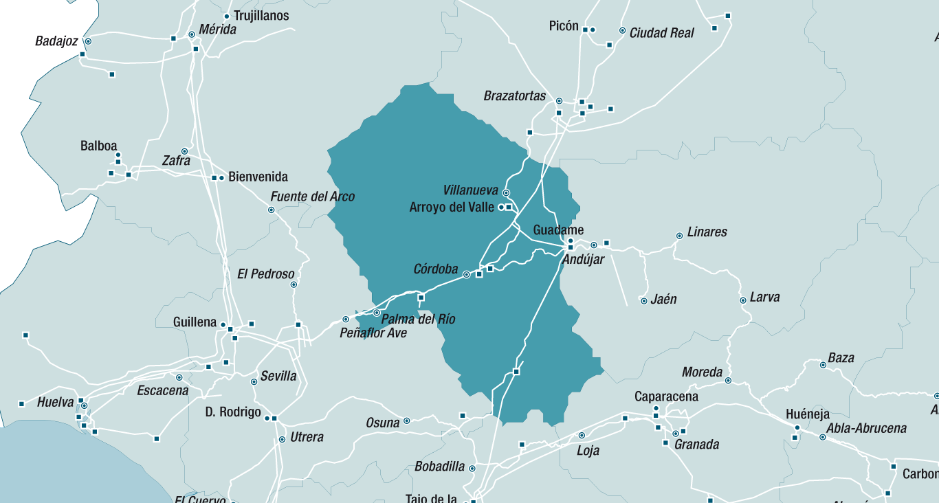 Mapa de la red de Córdoba