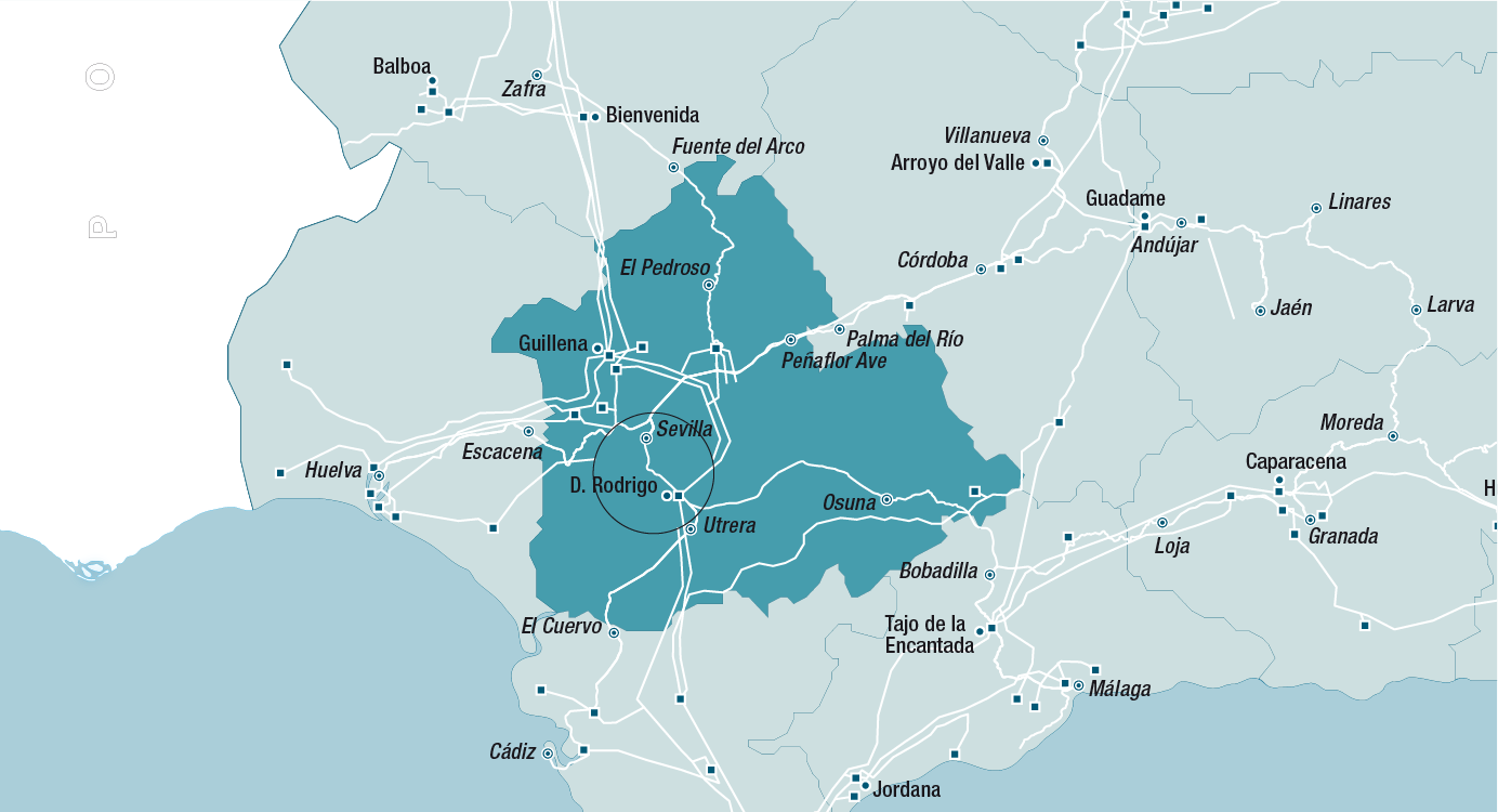 Mapa de la red de Sevilla