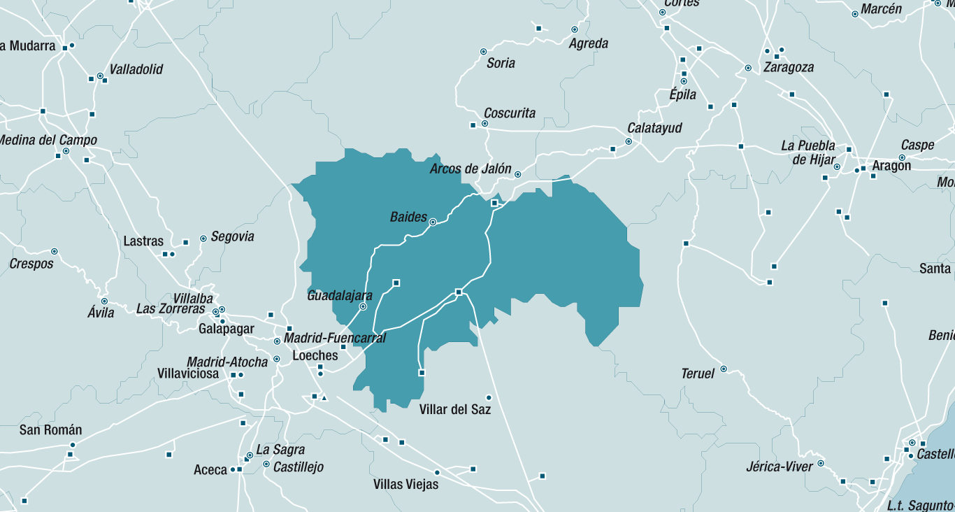 Mapa de la red de Guadalajara