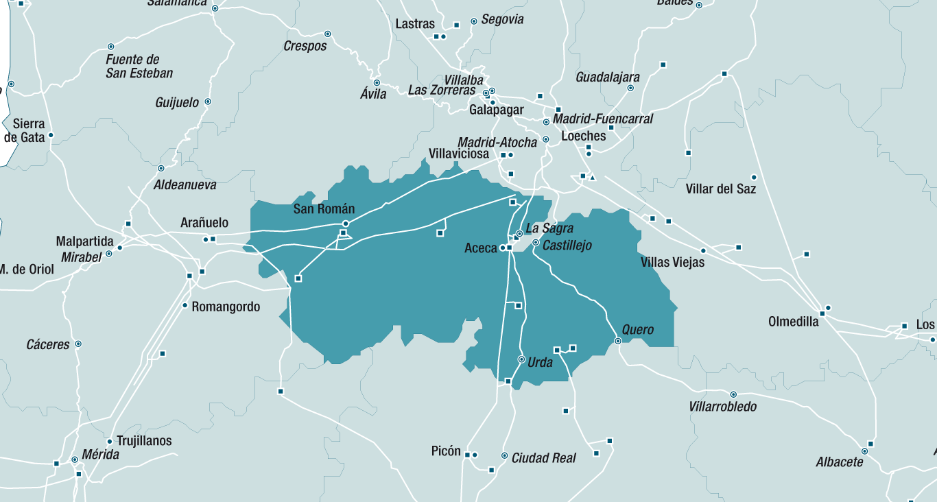Mapa de la red de Toledo