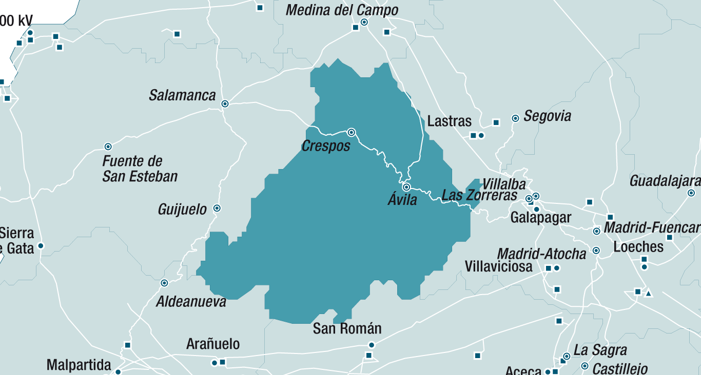 Mapa de la red de Ávila 