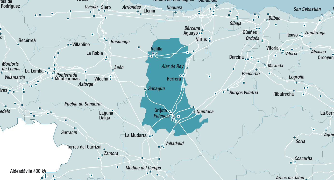 Mapa de la red de Palencia 