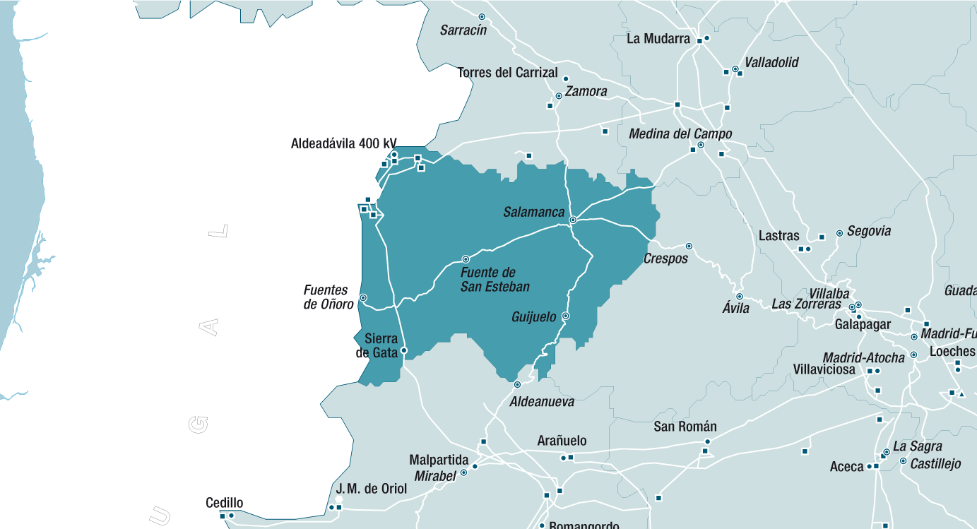Mapa de la red de Salamanca