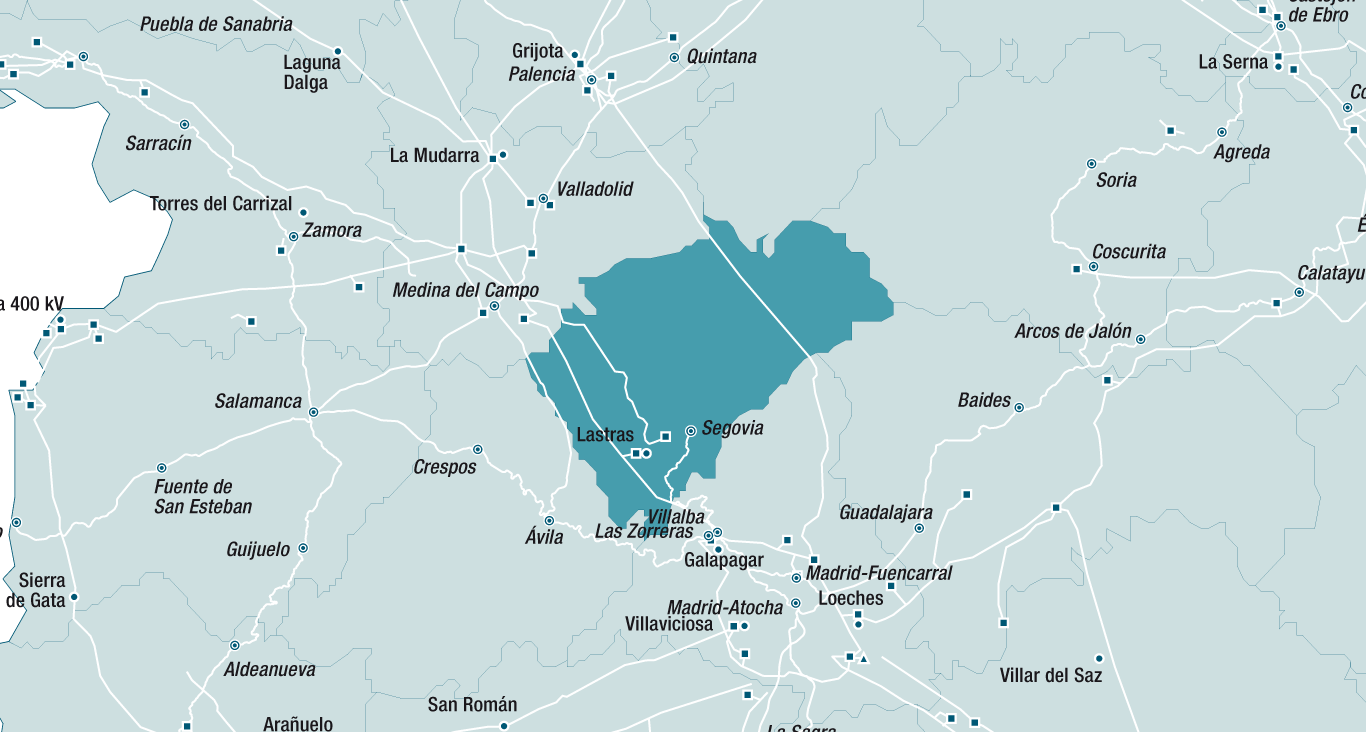 Mapa de la red de Segovia