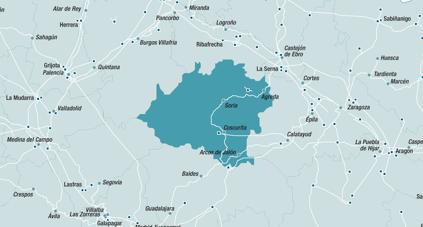Mapa de la red de Soria