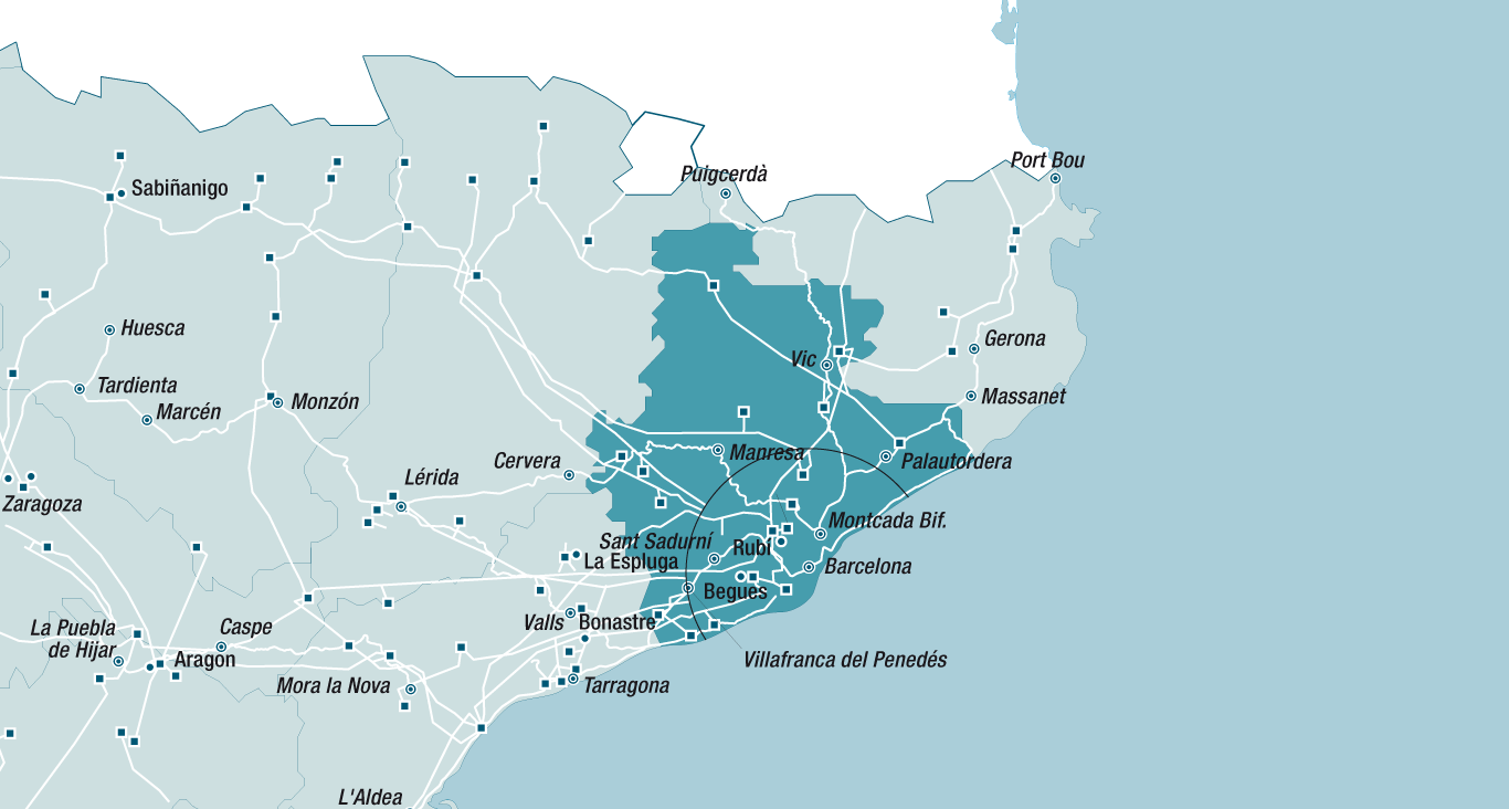 Mapa de la red de Barcelona