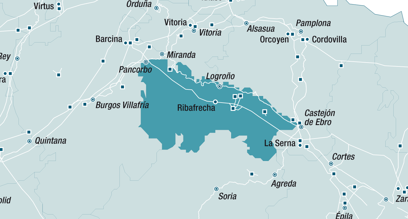 Mapa de la red de La Rioja