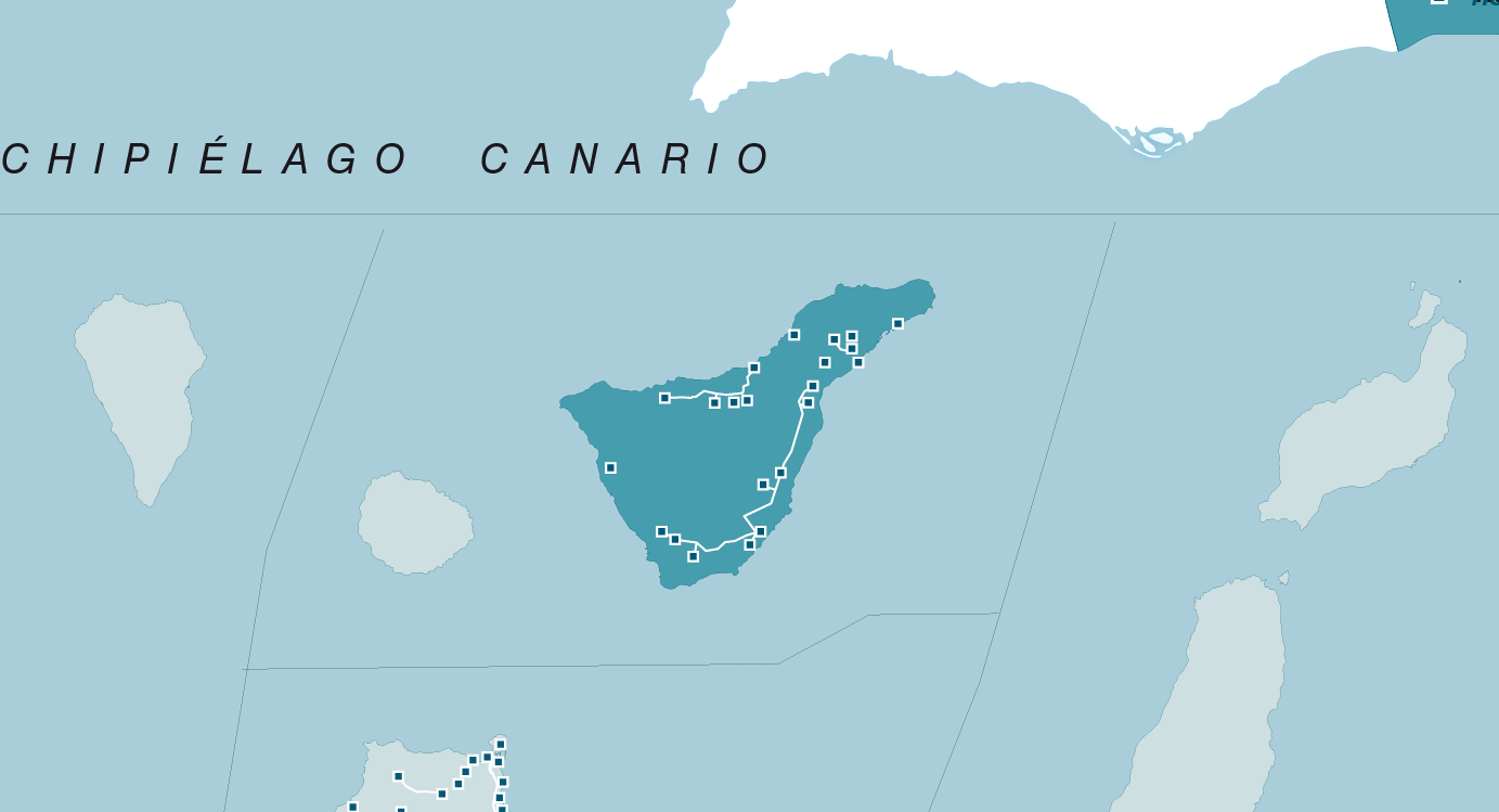 Mapa de la red de Santa Cruz de Tenerife