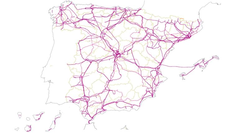 Dark fibre network map Dark fibre network map